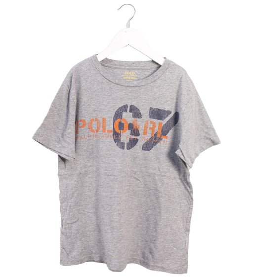 A Grey Short Sleeve T Shirts from Polo Ralph Lauren in size 8Y for boy. (Front View)