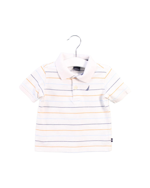 A White Short Sleeve Polos from Nautica in size 2T for boy. (Front View)