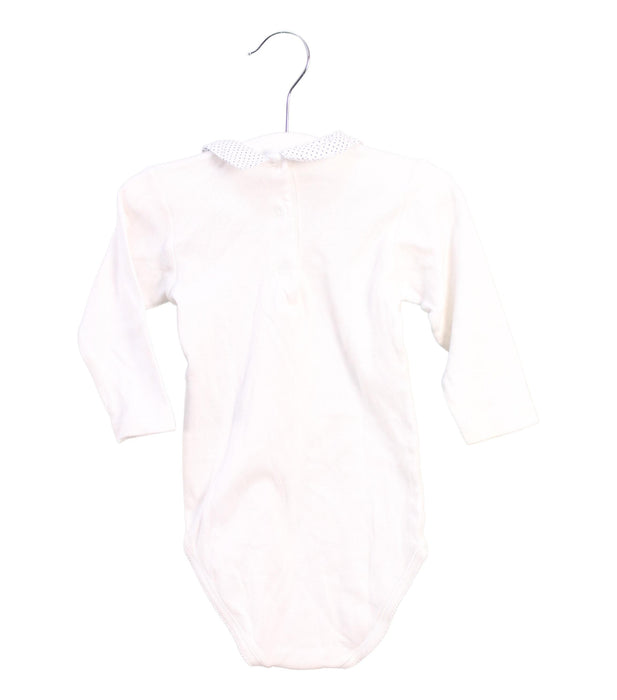 A White Long Sleeve Bodysuits from Bonpoint in size 12-18M for girl. (Back View)
