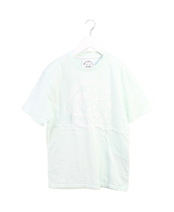 A Green Short Sleeve T Shirts from Guess in size 10Y for girl. (Front View)