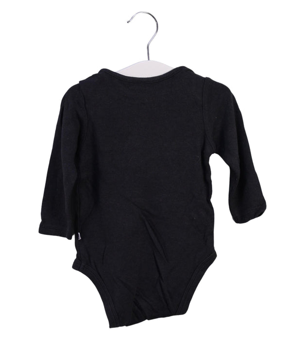 A Black Long Sleeve Bodysuits from Mori in size 6-12M for boy. (Back View)