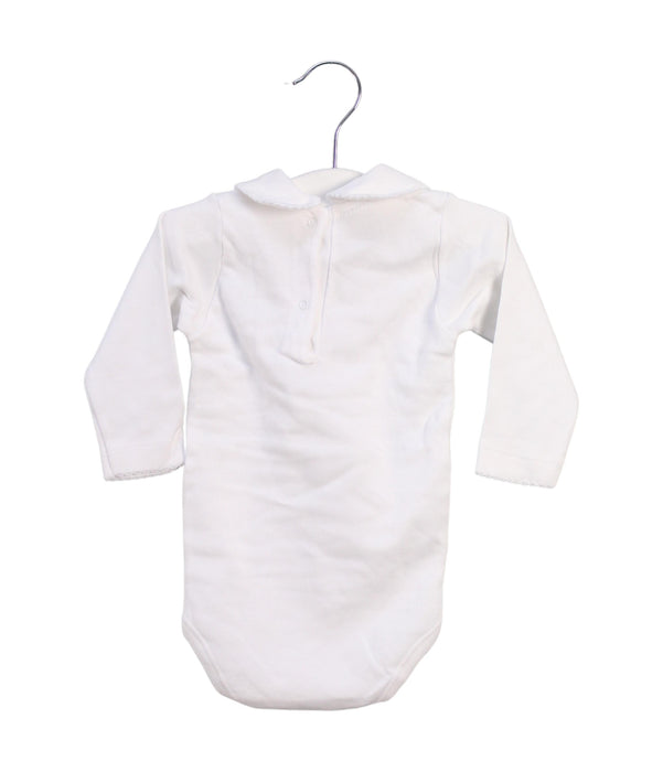A White Long Sleeve Bodysuits from Babidu in size 6-12M for girl. (Back View)