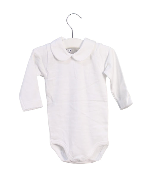 A White Long Sleeve Bodysuits from Babidu in size 6-12M for girl. (Front View)