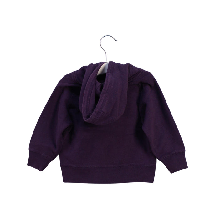 A Purple Hooded Sweatshirts from Roots in size 12-18M for neutral. (Back View)