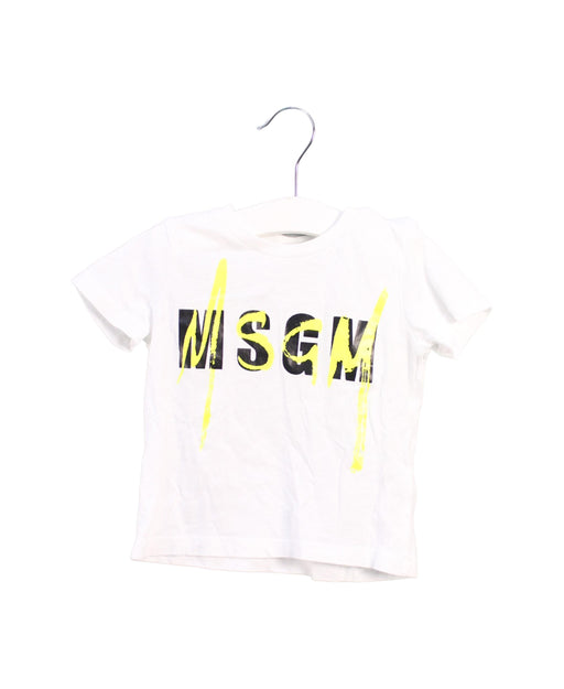 A White Short Sleeve T Shirts from MSGM in size 6-12M for boy. (Front View)