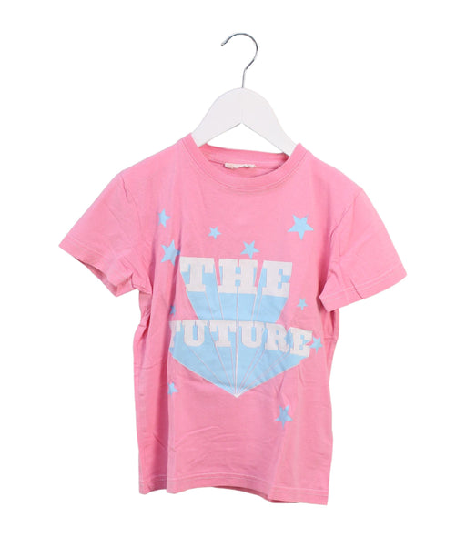 A Pink Short Sleeve T Shirts from Dandy Star in size 7Y for girl. (Front View)