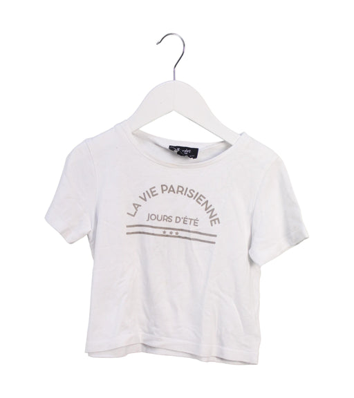 A White Short Sleeve T Shirts from Bardot Junior in size 4T for girl. (Front View)