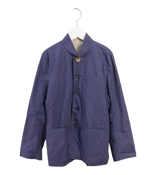 A Blue Lightweight Jackets from Shanghai Tang in size 10Y for boy. (Front View)