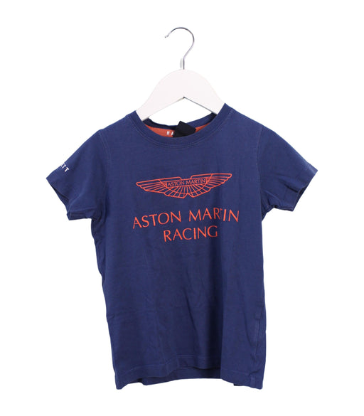 A Blue Short Sleeve T Shirts from Hackett x Aston Martin Racing in size 3T for boy. (Front View)