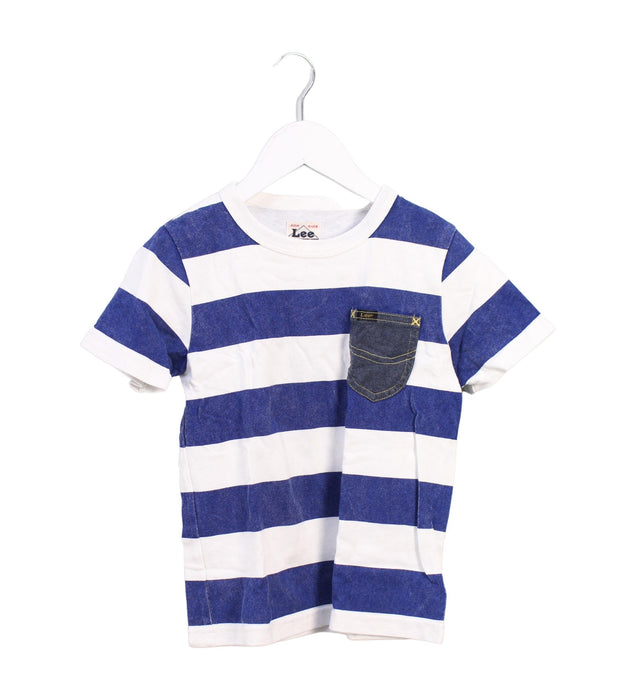 A Blue Short Sleeve T Shirts from Lee in size 5T for boy. (Front View)