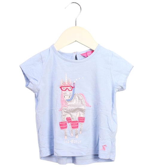 A Blue Short Sleeve T Shirts from Joules in size 2T for girl. (Front View)