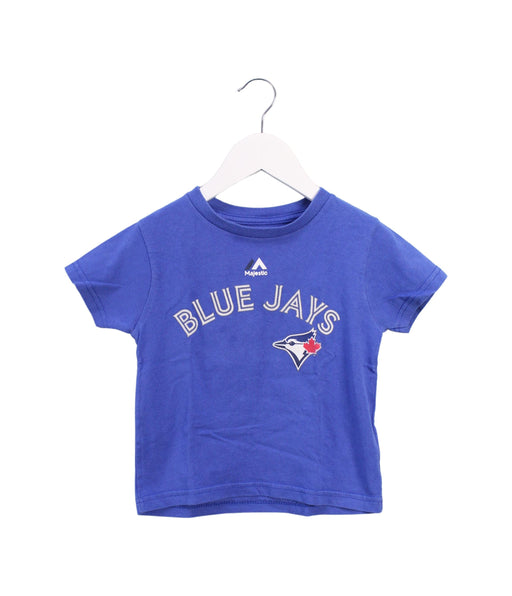 A Blue Short Sleeve T Shirts from Majestic in size 4T for boy. (Front View)