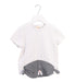 A White Short Sleeve T Shirts from Momonittu in size 4T for boy. (Front View)