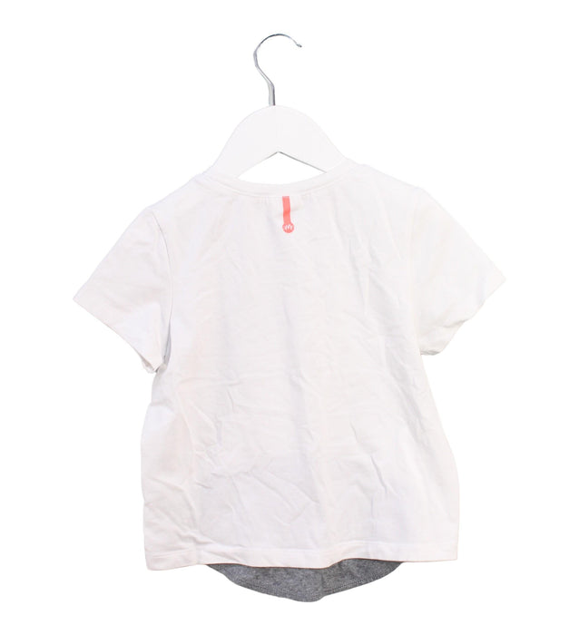 A White Short Sleeve T Shirts from Momonittu in size 4T for boy. (Back View)