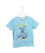 A Blue Short Sleeve T Shirts from Petit Bateau in size 4T for boy. (Front View)