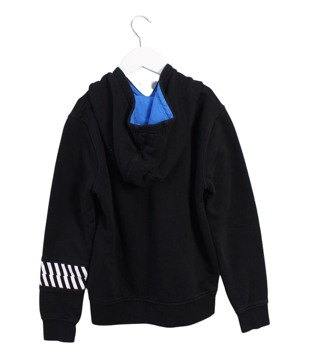 A Black Hooded Sweatshirts from Boss in size 10Y for boy. (Back View)