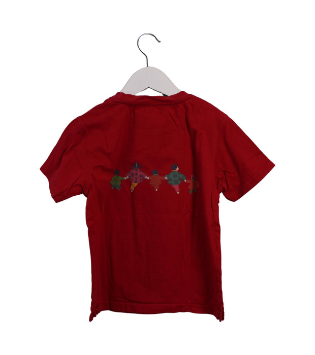 A Red Short Sleeve T Shirts from Shanghai Tang in size 6T for boy. (Back View)