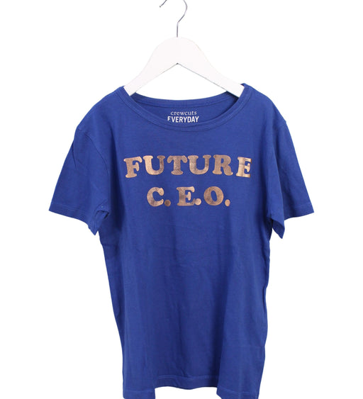 A Blue Short Sleeve T Shirts from Crewcuts in size 8Y for girl. (Front View)