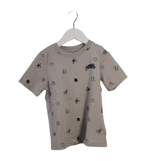 A Beige Short Sleeve T Shirts from Roots in size 5T for boy. (Front View)