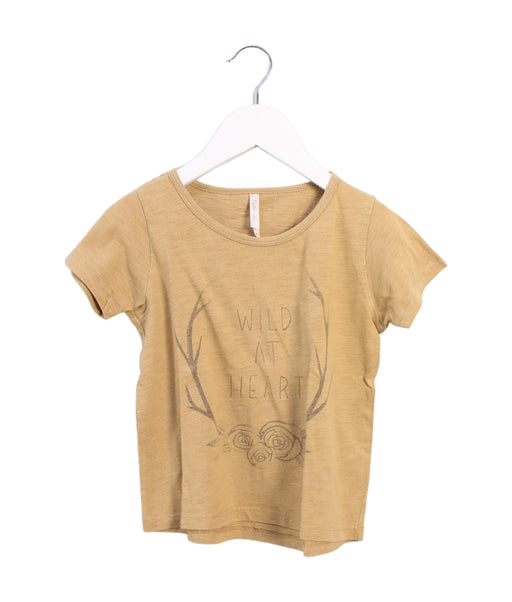 A Brown Short Sleeve T Shirts from Rylee + Cru in size 2T for girl. (Front View)