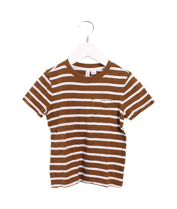 A Brown Short Sleeve T Shirts from Janie & Jack in size 3T for boy. (Front View)