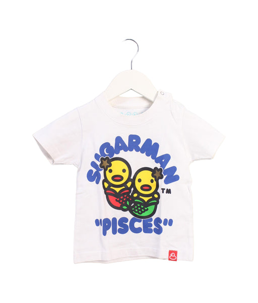 A White Short Sleeve T Shirts from Sugarman in size 18-24M for boy. (Front View)
