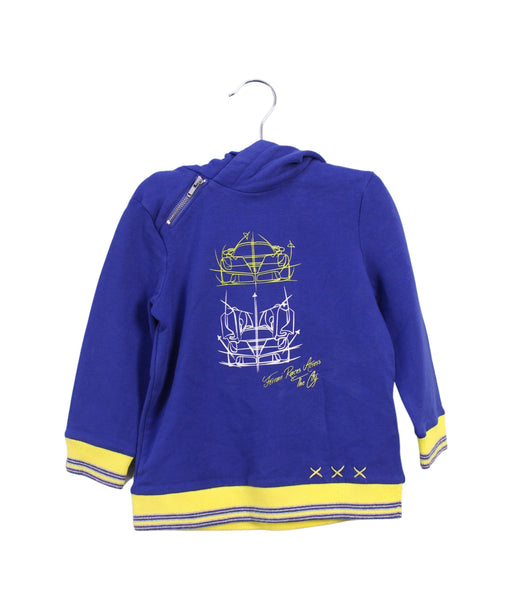 A Blue Hooded Sweatshirts from Ferrari in size 2T for boy. (Front View)