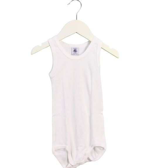 A White Sleeveless Bodysuits from Petit Bateau in size 18-24M for neutral. (Front View)