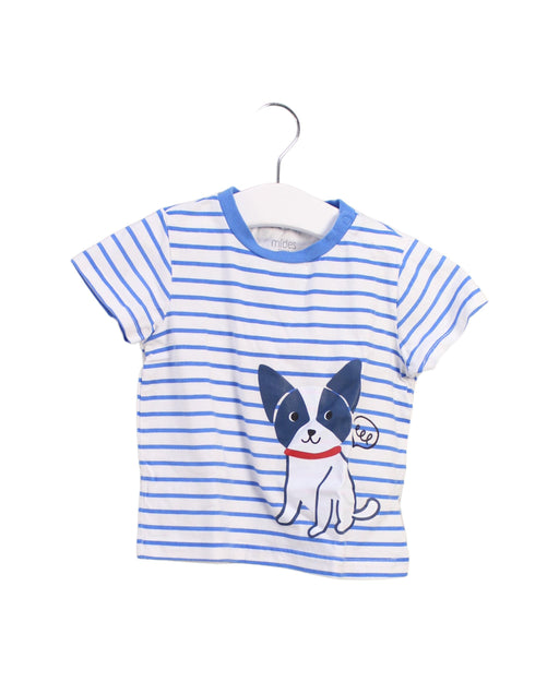 A Blue Short Sleeve T Shirts from Mides in size 6-12M for boy. (Front View)