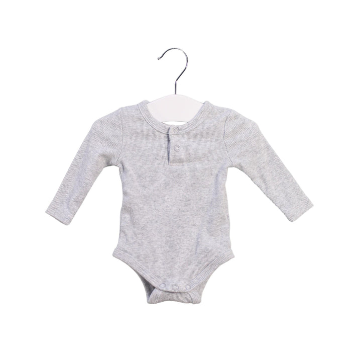 A Grey Long Sleeve Bodysuits from Milky in size 0-3M for neutral. (Front View)