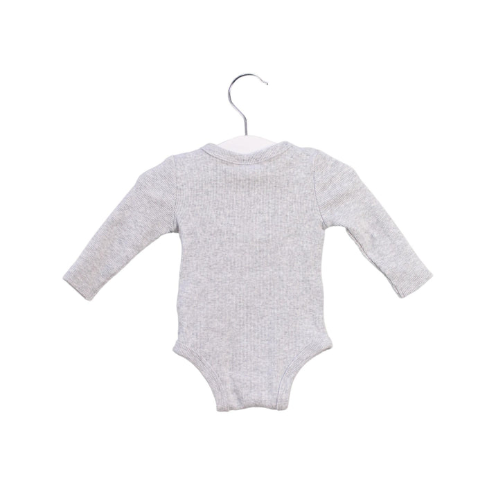 A Grey Long Sleeve Bodysuits from Milky in size 0-3M for neutral. (Back View)