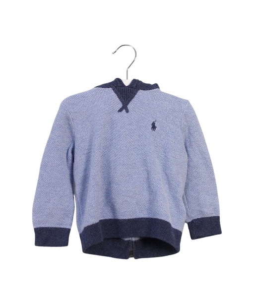A Blue Hooded Sweatshirts from Ralph Lauren in size 6-12M for boy. (Front View)