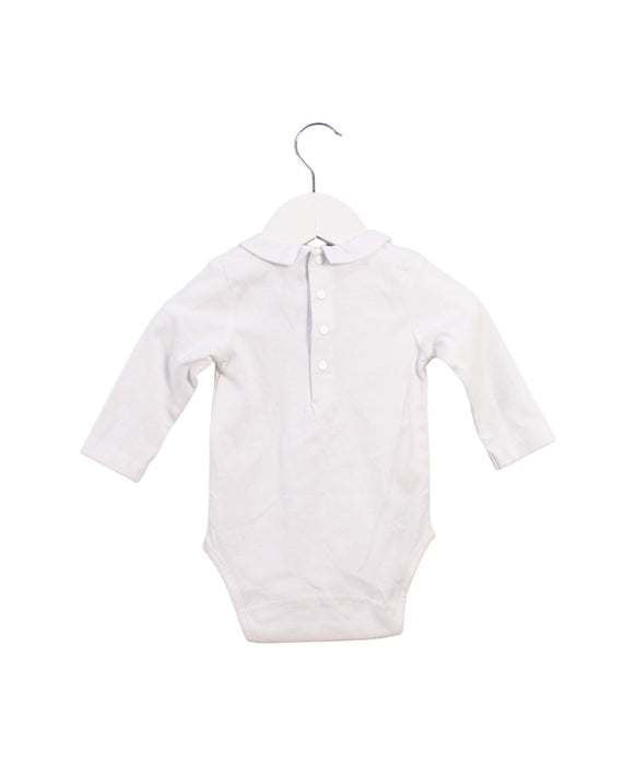A White Long Sleeve Bodysuits from Tartine et Chocolat in size 3-6M for girl. (Back View)
