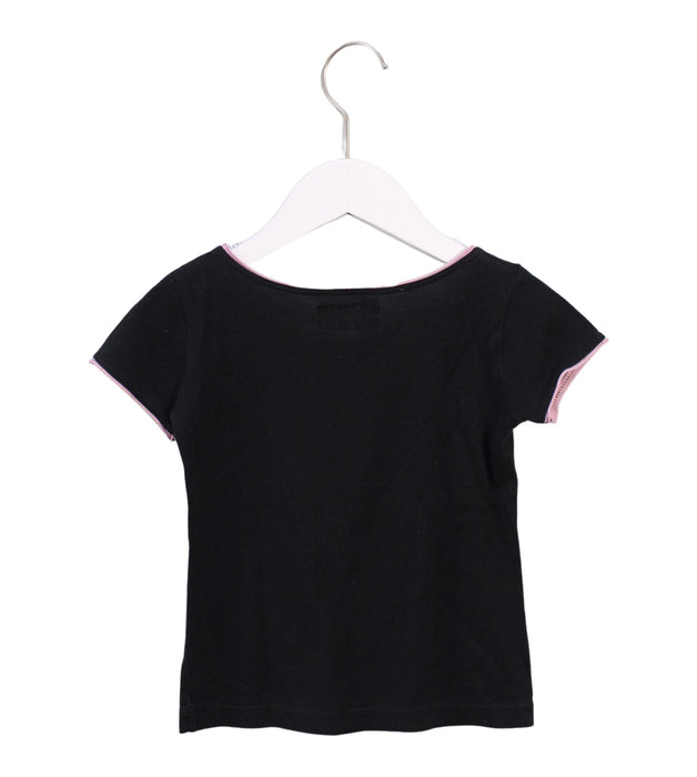 A Black Short Sleeve T Shirts from Agnes b. in size 4T for girl. (Back View)