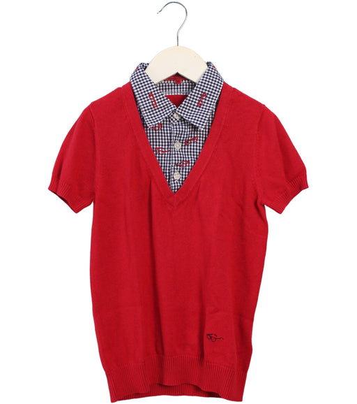 A Red Shirts from Nicholas & Bears in size 4T for girl. (Front View)