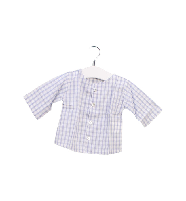 A Blue Shirts from Alice à Paris in size 0-3M for boy. (Front View)
