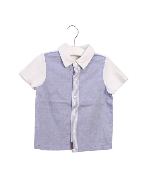 A Blue Shirts from Momonittu in size 2T for boy. (Front View)
