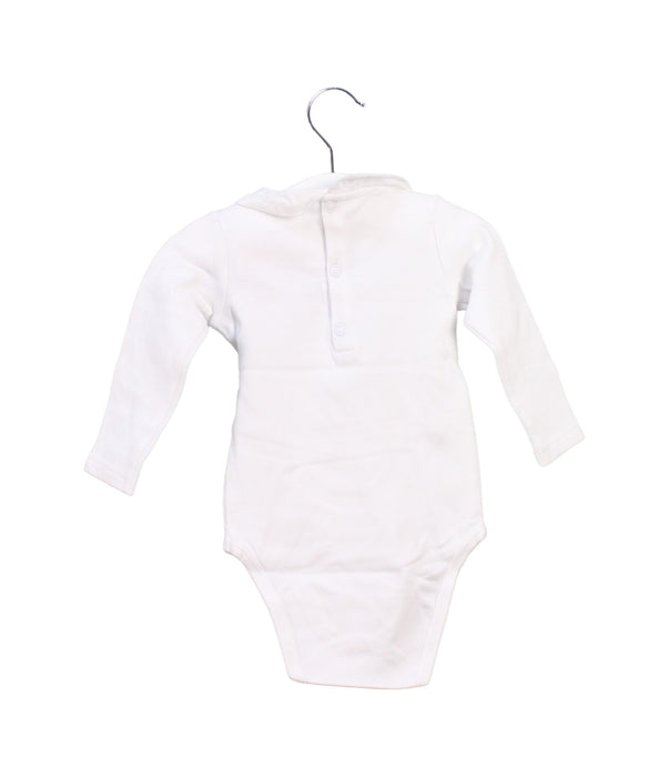 A White Long Sleeve Bodysuits from Jacadi in size 6-12M for boy. (Back View)
