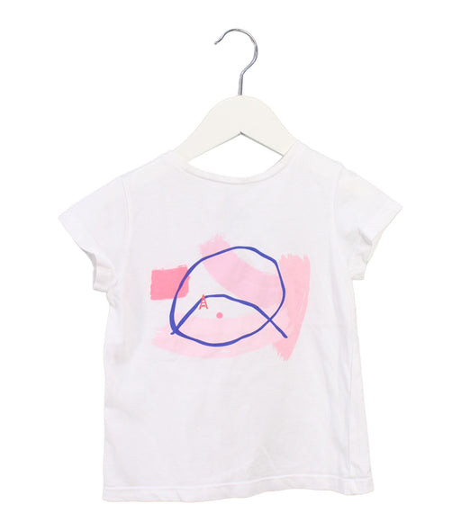 A White Short Sleeve T Shirts from Jacadi in size 4T for girl. (Front View)