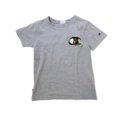 A Grey Short Sleeve T Shirts from Champion in size 10Y for boy. (Front View)