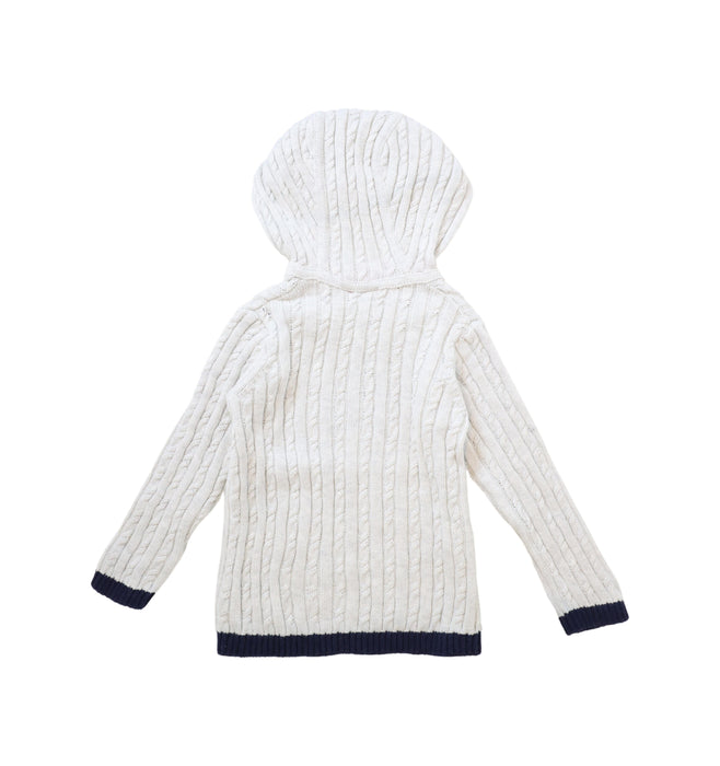 A Grey Hooded Sweatshirts from The Little White Company in size 12-18M for girl. (Back View)