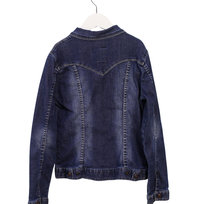 A Navy Lightweight Jackets from Levi's in size 10Y for girl. (Back View)
