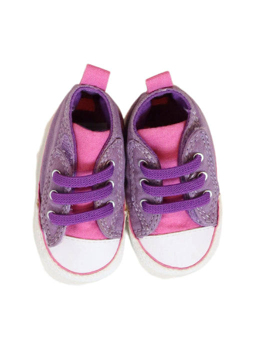 A Purple Booties from Converse in size 3-6M for girl. (Back View)