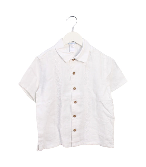 A White Shirts from Janie & Jack in size 6T for girl. (Front View)