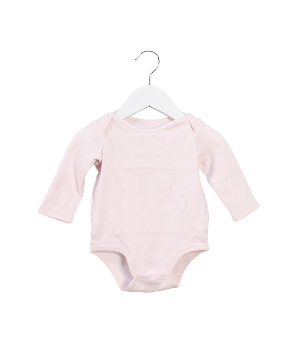 A Pink Long Sleeve Bodysuits from Ralph Lauren in size 3-6M for girl. (Front View)