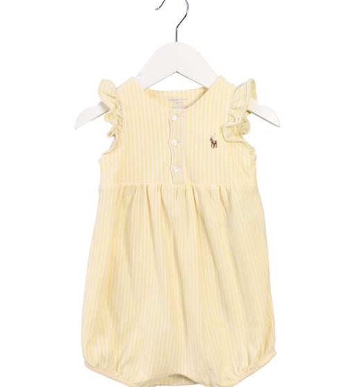 A White Sleeveless Bodysuits from Ralph Lauren in size 6-12M for girl. (Front View)