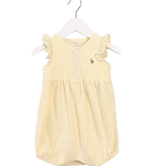 A White Sleeveless Bodysuits from Ralph Lauren in size 6-12M for girl. (Front View)
