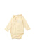 A Yellow Long Sleeve Bodysuits from Absorba in size 0-3M for boy. (Front View)