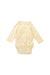 A Yellow Long Sleeve Bodysuits from Absorba in size 0-3M for boy. (Back View)
