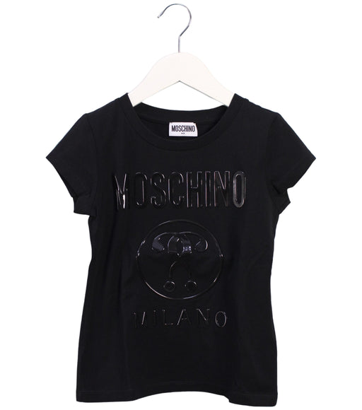 A Black Short Sleeve T Shirts from Moschino in size 8Y for girl. (Front View)